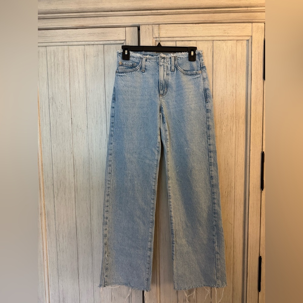 Garage light wash wide leg jeans